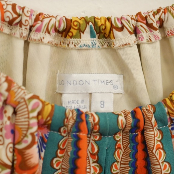 London Times Keyhole Multi-Colour Halter Dress - 8 - Picture 4 of 7